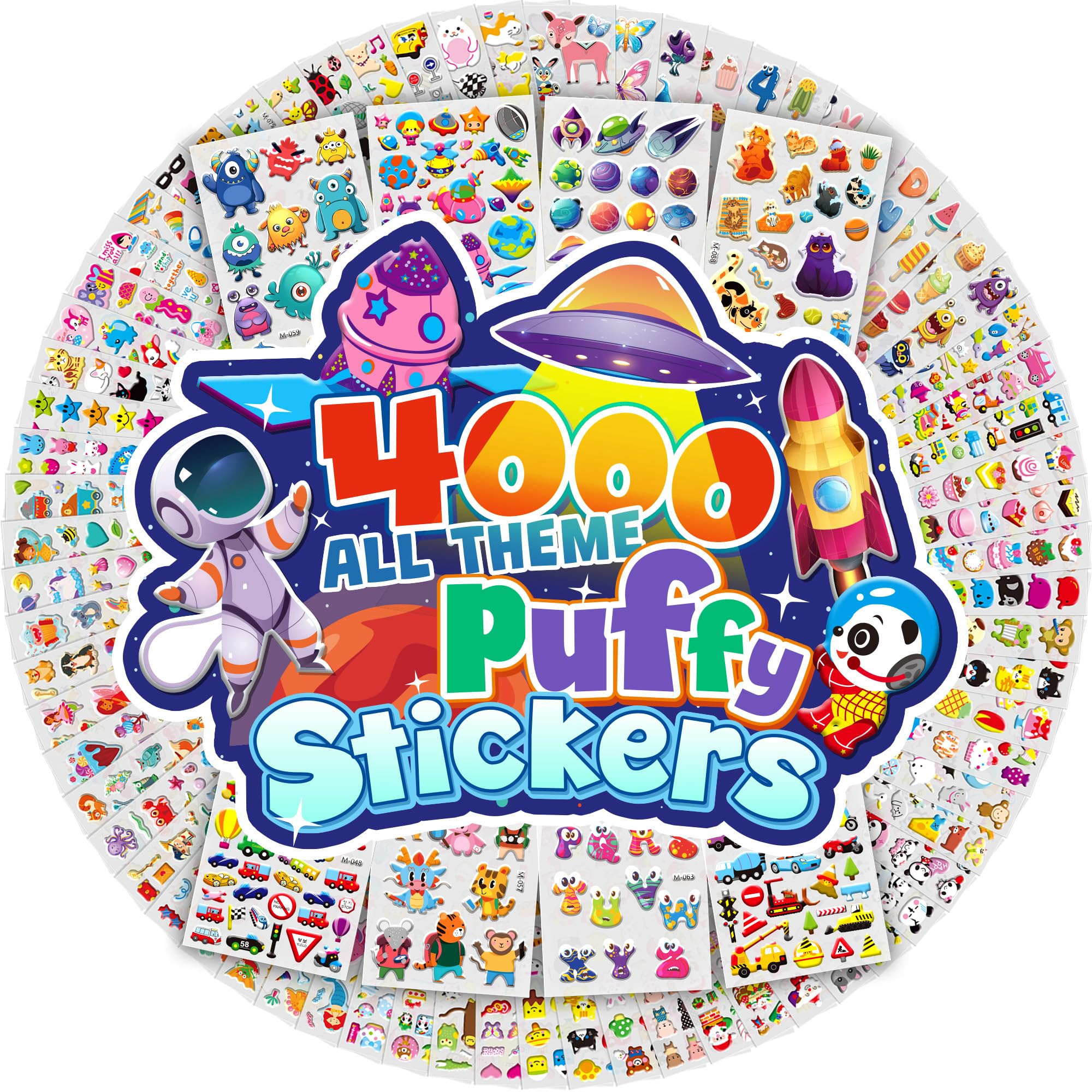 Sinceroduct 3200+ 3D Puffy Stickers for Toddlers Kids Teacher's Reward — Amazon image 13