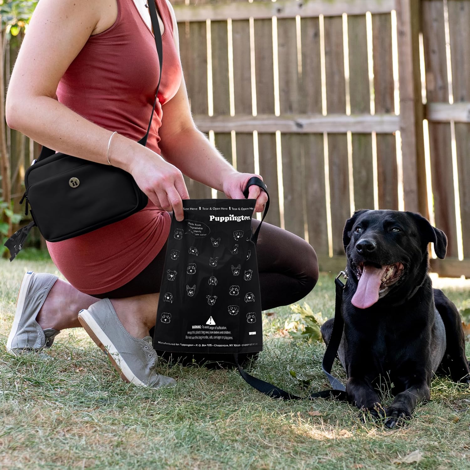 Puppington Certified Home Compostable Poop Bags - ASTM D6400 Compliant - 270 Extra Thick Bags - Plant Based - Pairs with Puppington 3-in-1 Bag & Fits all Standard Poop Bag Dispensers (Onyx Black)