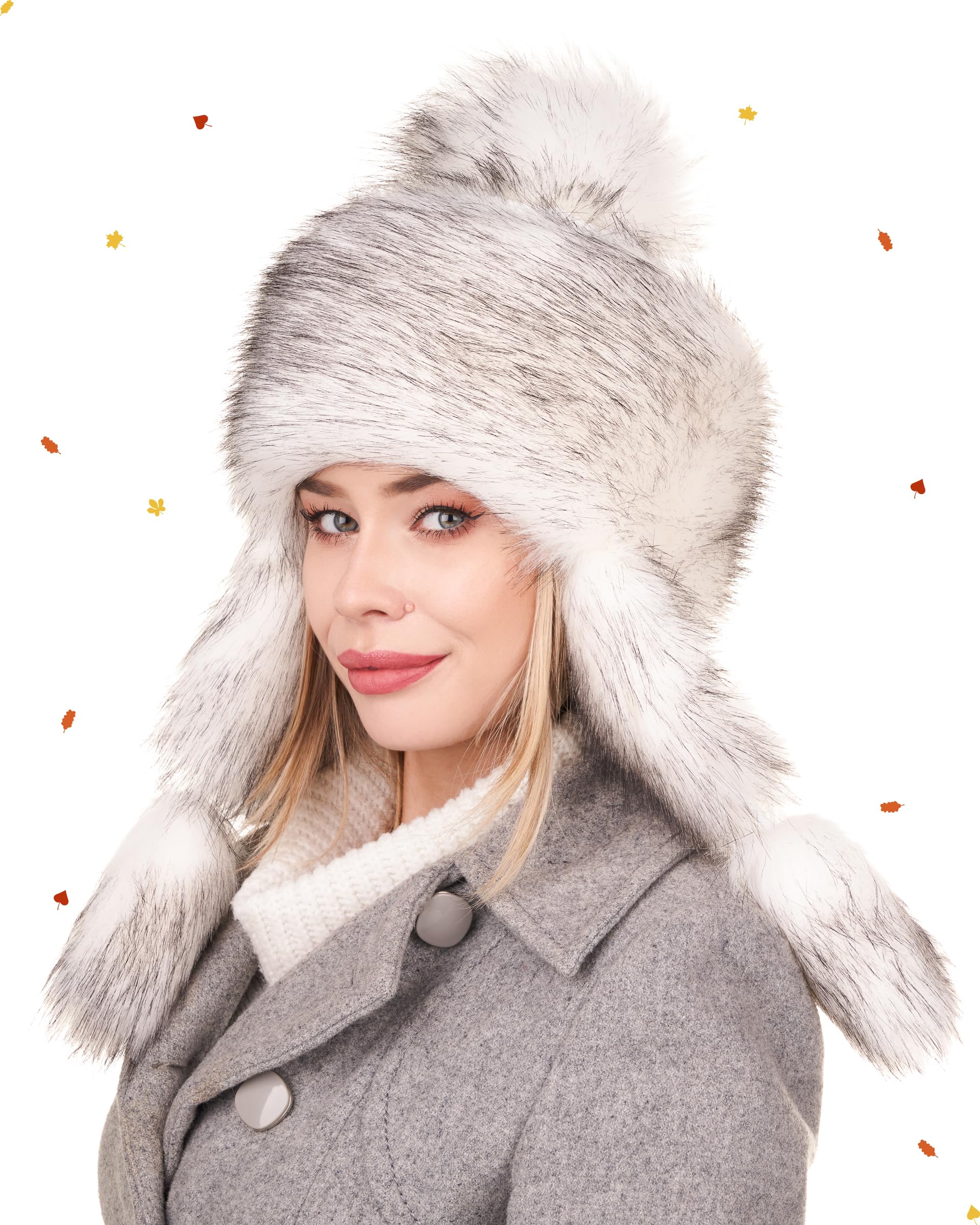 Futrzane Classic Chapka - Chapeau Femme Fausse Fourrure - Chaud Bonnet Montagne