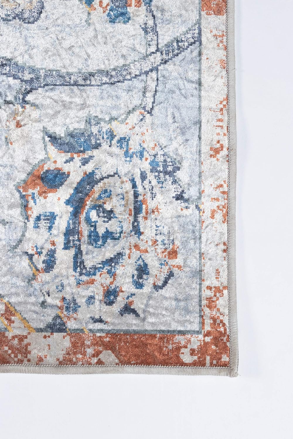 Momeni Karachi Area Rug, 5' X 8', Light Blue