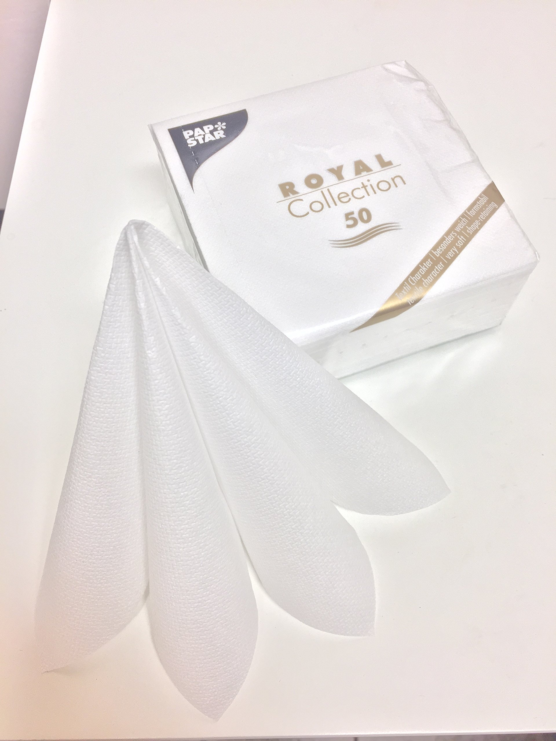 PAPSTAR86243 Napkins Tissue, White, 5.8 x 12.5 x 12.5 cm