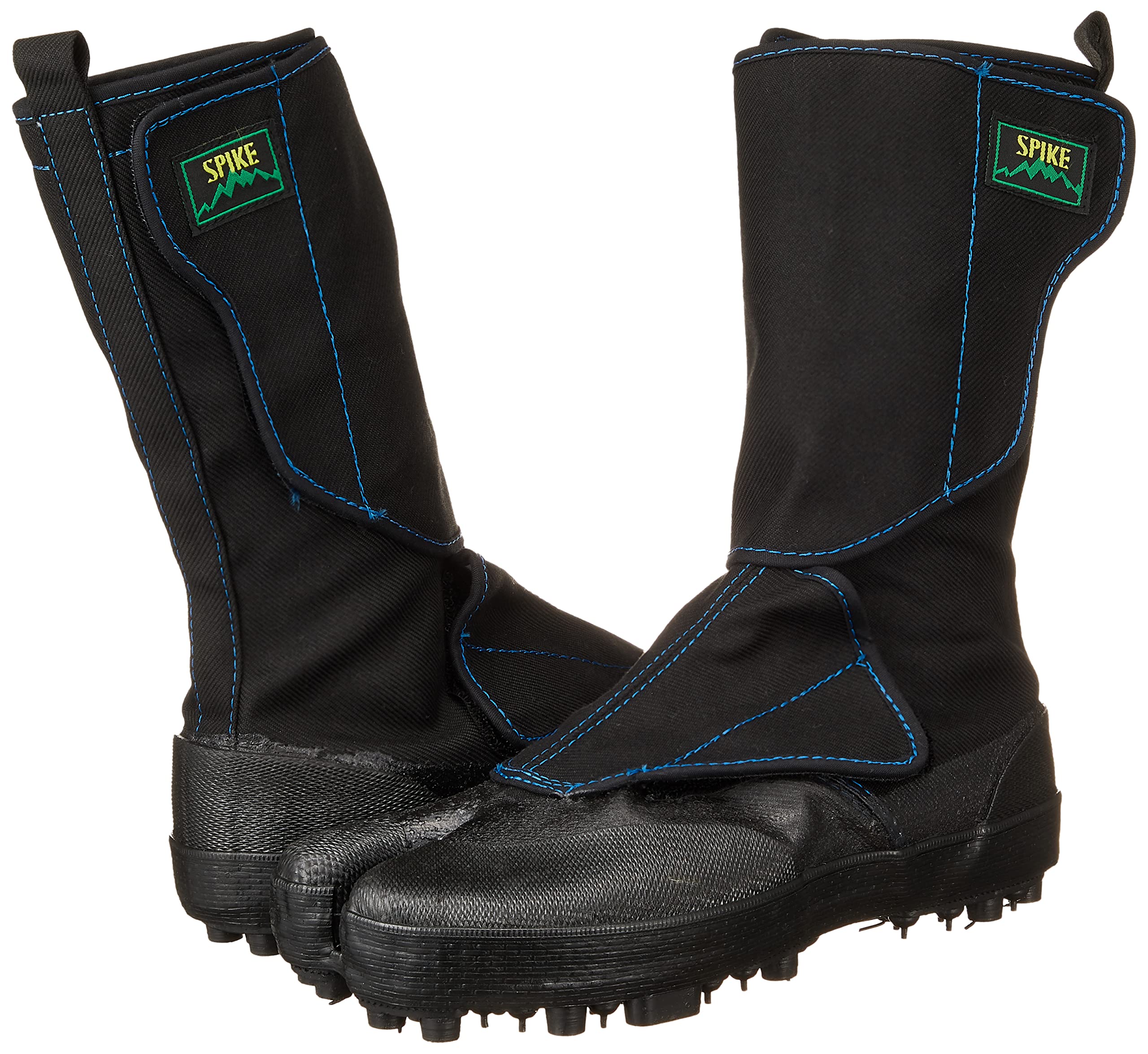 Marugo Japanische Tabi Spike-Schuhe Schwarz mit Klettverschluss