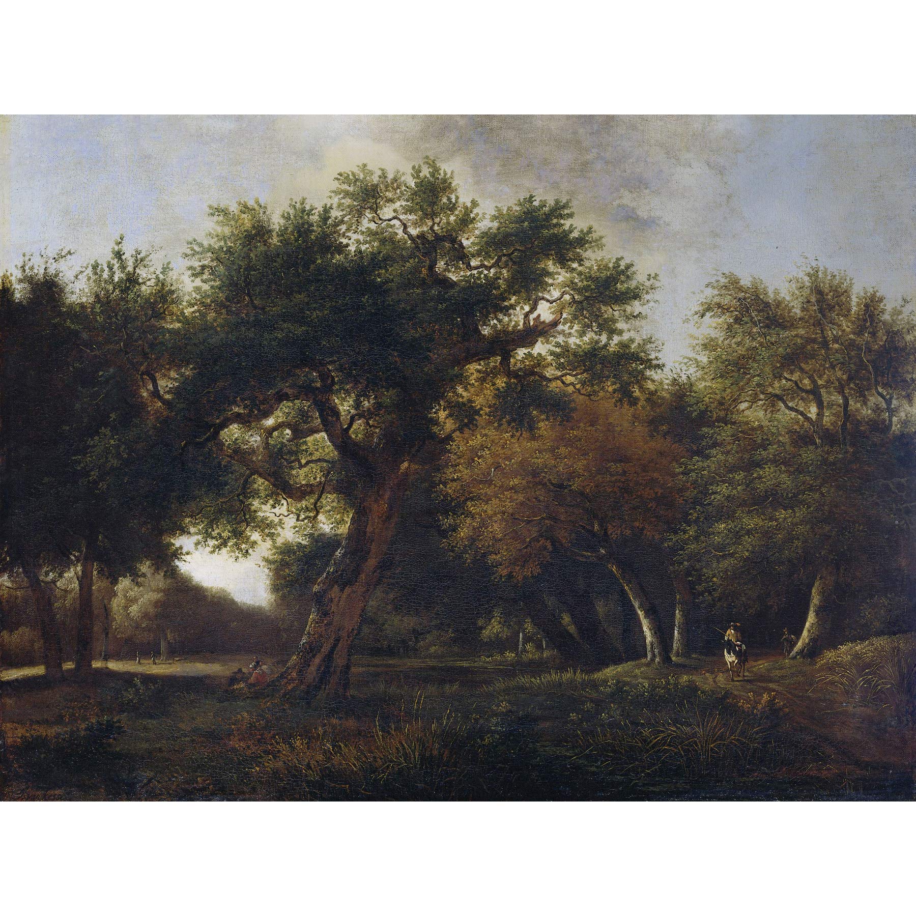 Artery8 Jan Van Kessel View In The Woods Painting Large Wall Art Poster Print Thick Paper 18X24 Inch