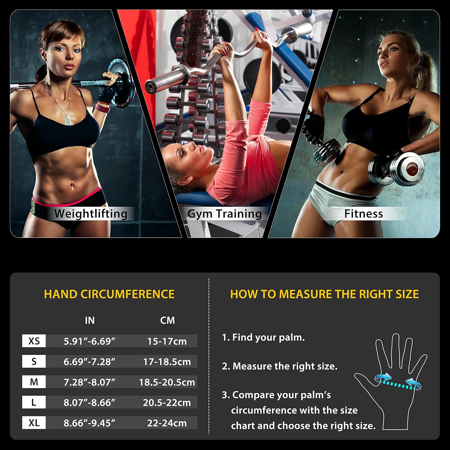 SIMARI Workout Gloves Women Men Weight Lifting Gym Glove Breathable Fingerless, Enhance Palm Protection, Extra Grip for Fitness, Lifting, Training, Rowing, Pull-ups