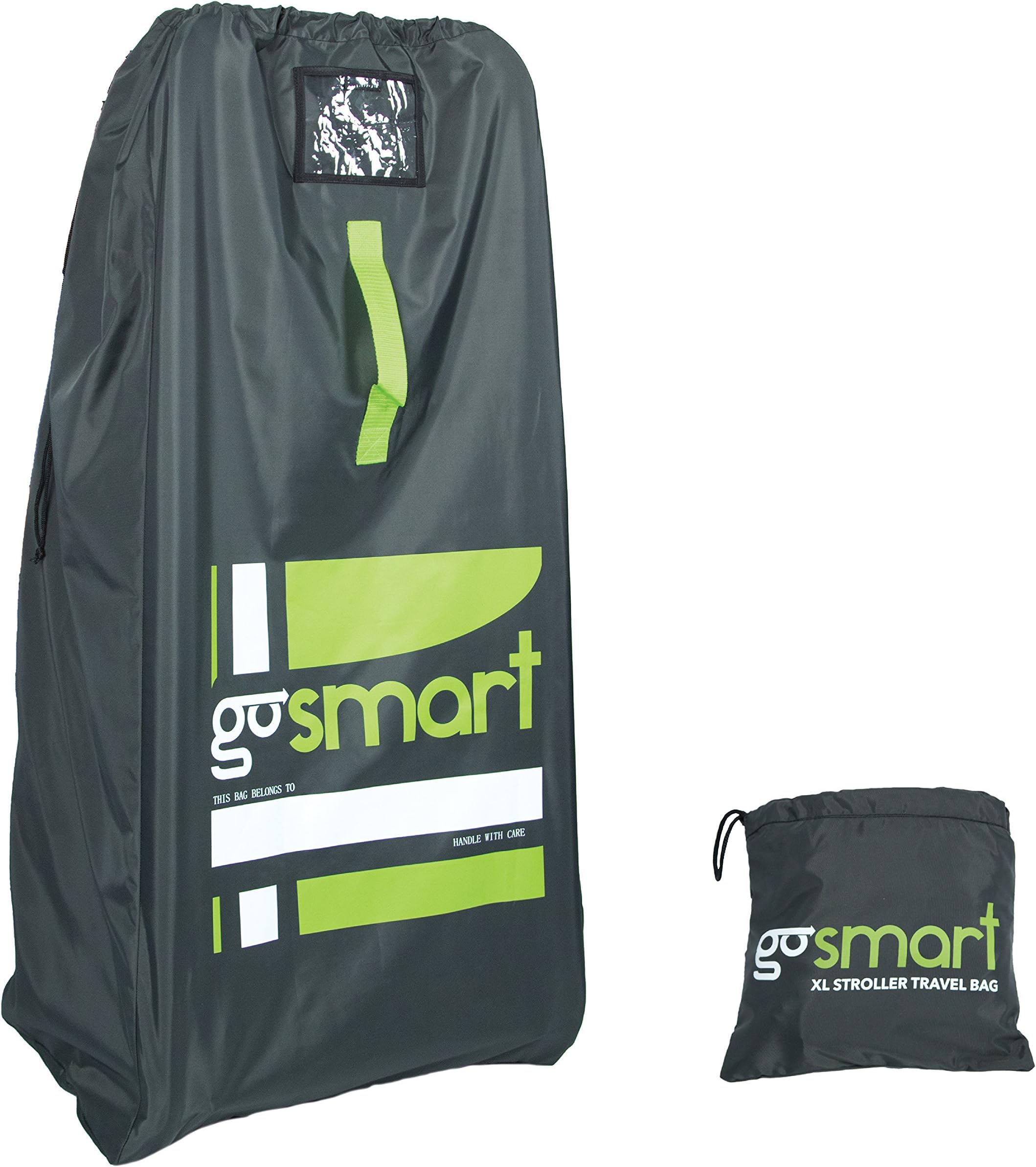 goSMART XL Stroller Travel Bag NEW DESIGN for Double Strollers, Jogging Stroller and Travel Systems | Ballistic Nylon | Gate Check Bag | Flight Travel Gear | Baby Gear by goSMART
