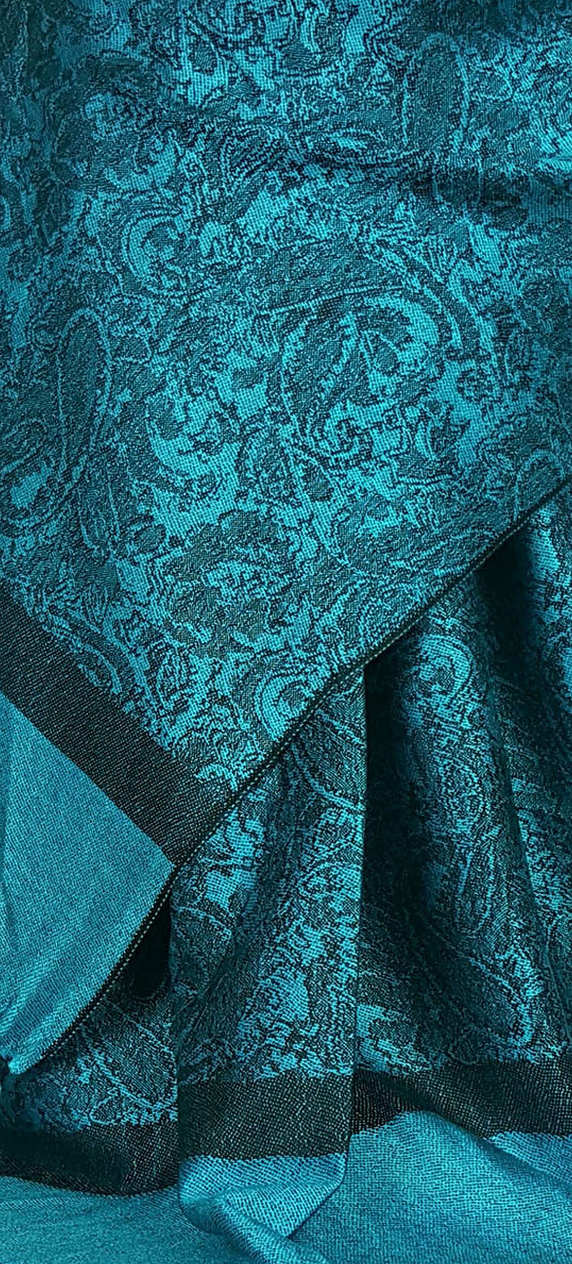 GFM® Foulard motif fleurs paisley style pashmina (P093)
