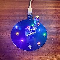 Vista 4 de Taidacent Wireless Led Uplights and Coil Inductive PCB Charger Pad Wireless LEDs Lights Lamp Magnetic Levitating Floating Charging Station Type C 5V