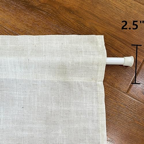 Miniatura 7 de Cortinas de lino con borla estilo bohemio para gabinete de cocina, cortina semitransparente con cenefa para divisor de habitación, baño, bolsillo