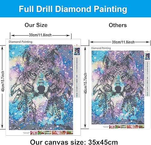 Miniatura 2 de Artunion Diamonds Arts and Crafts - Kits de pintura de diamantes para adultos, kits de arte de diamantes de animales para decoración de pared del