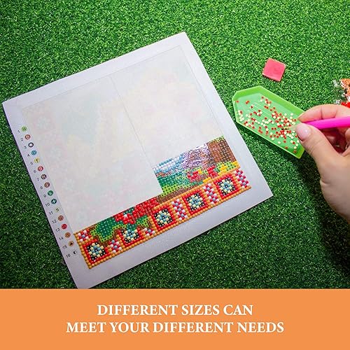 Miniatura 4 de Patelai 200 piezas de papel de liberación de pintura de diamante de 6.3 x 4.7 in, 5.9 x 3.9 in, cubierta de pintura de diamante de doble cara,