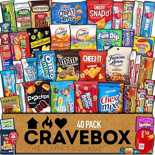 Miniatura 1 de CRAVEBOX (Ultimate Snacks Mix) Paquete de cuidado Caja de aperitivos para niños y adultos - Paquete surtido surtido de galletas galletas galletas