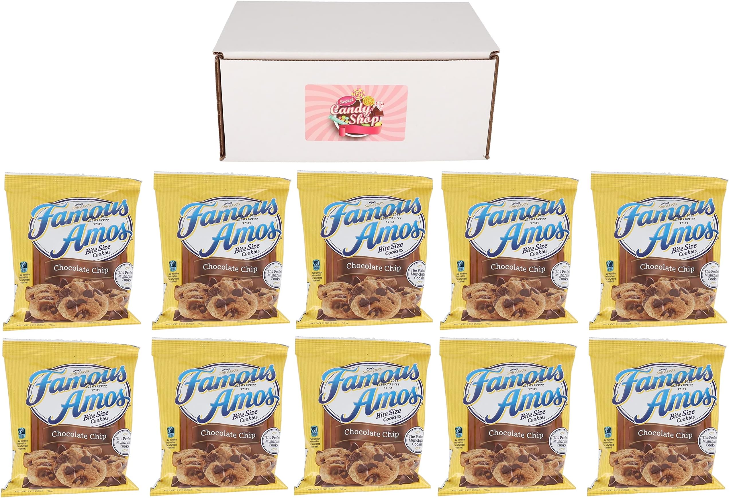 SECRET CANDY SHOPFamous Amos Chocolate Chip Cookies (Pack of 10)