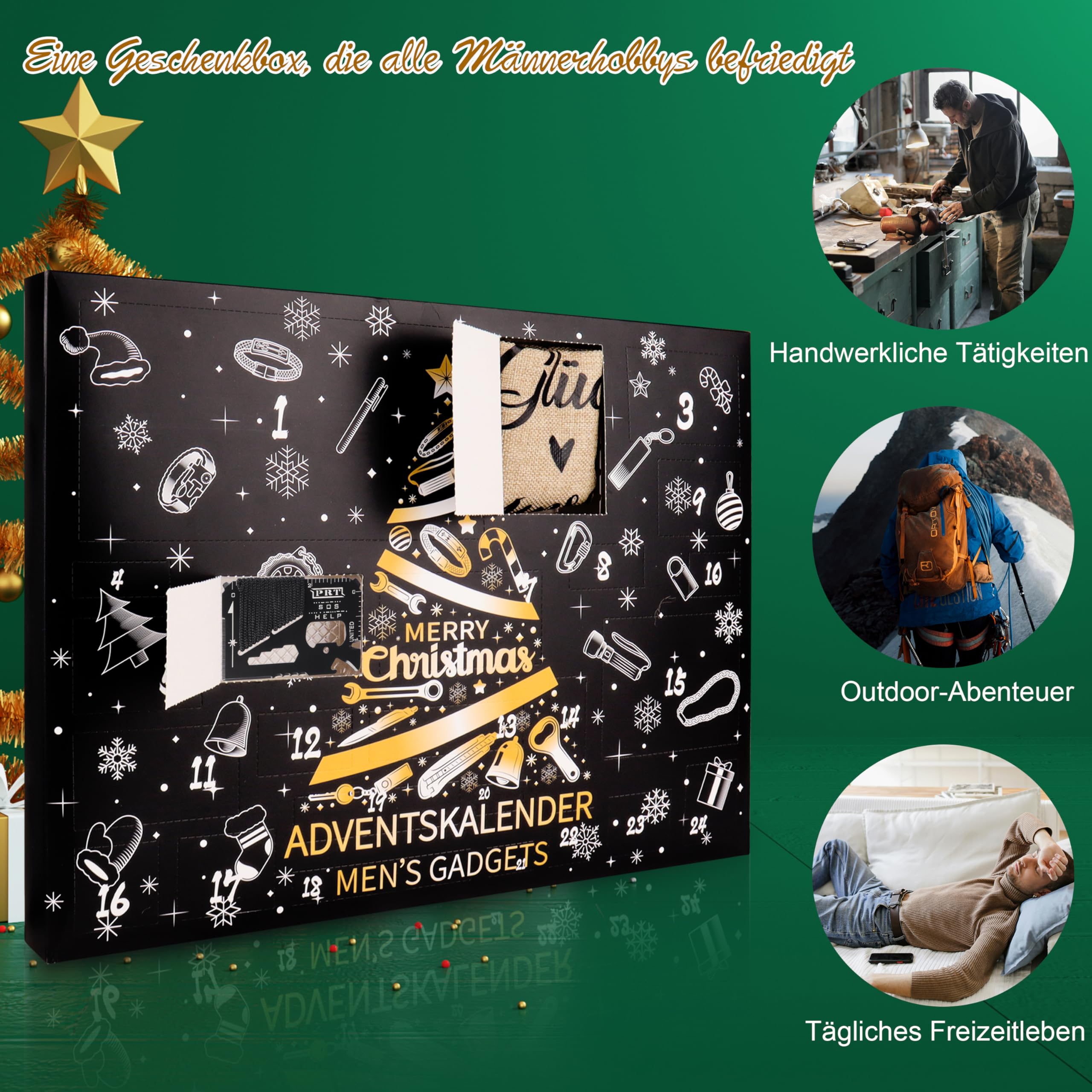 Jeasona Werkzeug Adventskalender 2026 für Männer Erwachsene Herren | Adventskalender Ideen Weihnachtskalender Gadgets für Jugendliche Teenager Jungs