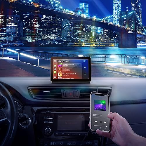 Vista 24 de Car and Driver INTELLIDASH - Pantalla táctil HD de 7 pulgadas, pantalla portátil Apple CarPlay Android Auto para automóvil, estéreo Bluetooth