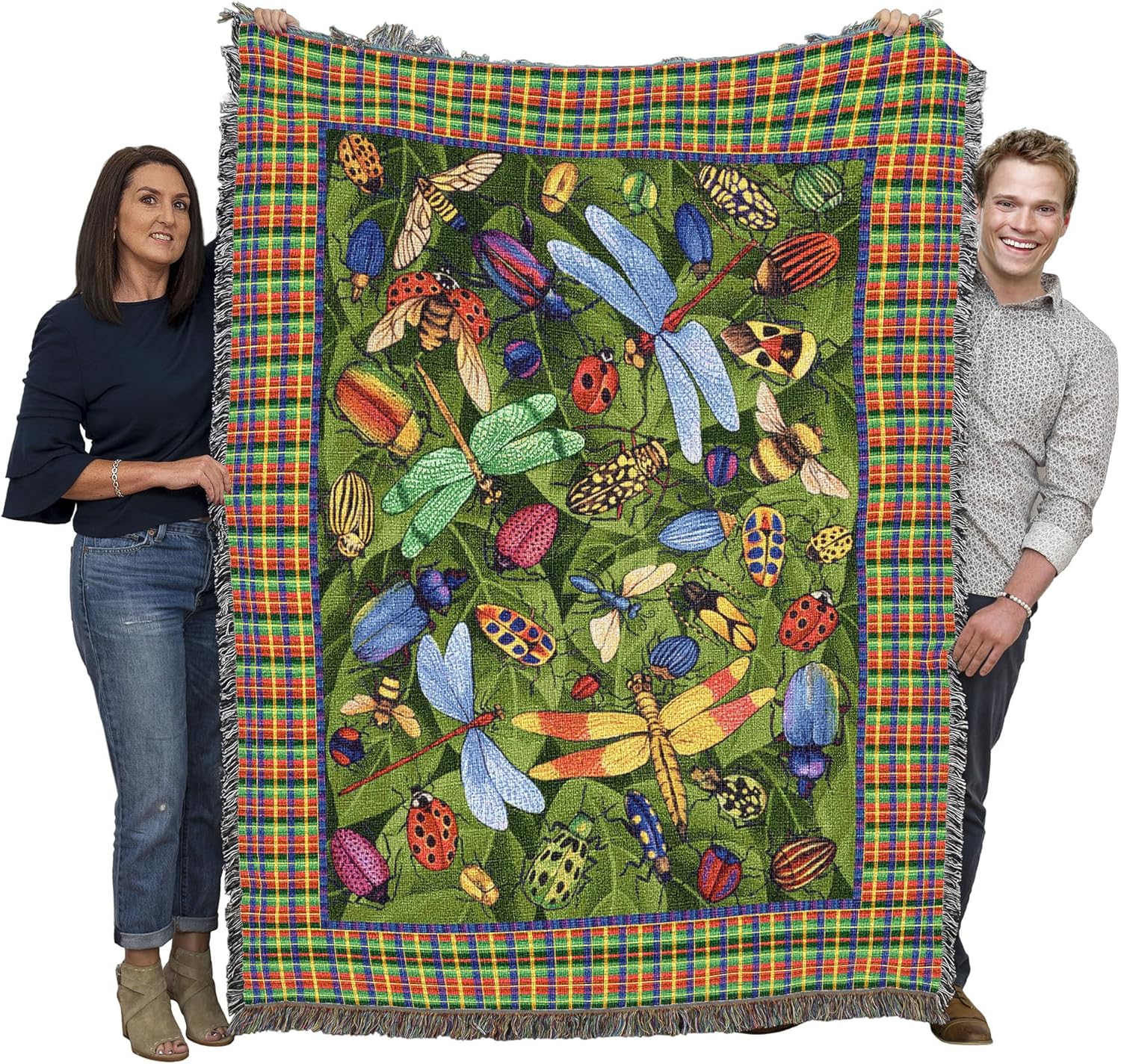 Pure Country Weavers Bugs Life Blanket by Elena Vladykina - Gift Tapestry Throw Woven from Cotton - Made in the USA (72x54)