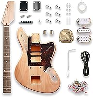 Vista 1 de BexGears DIY SJA estilo guitarra eléctrica kits caoba cuerpo caoba cuello usted construye la guitarra