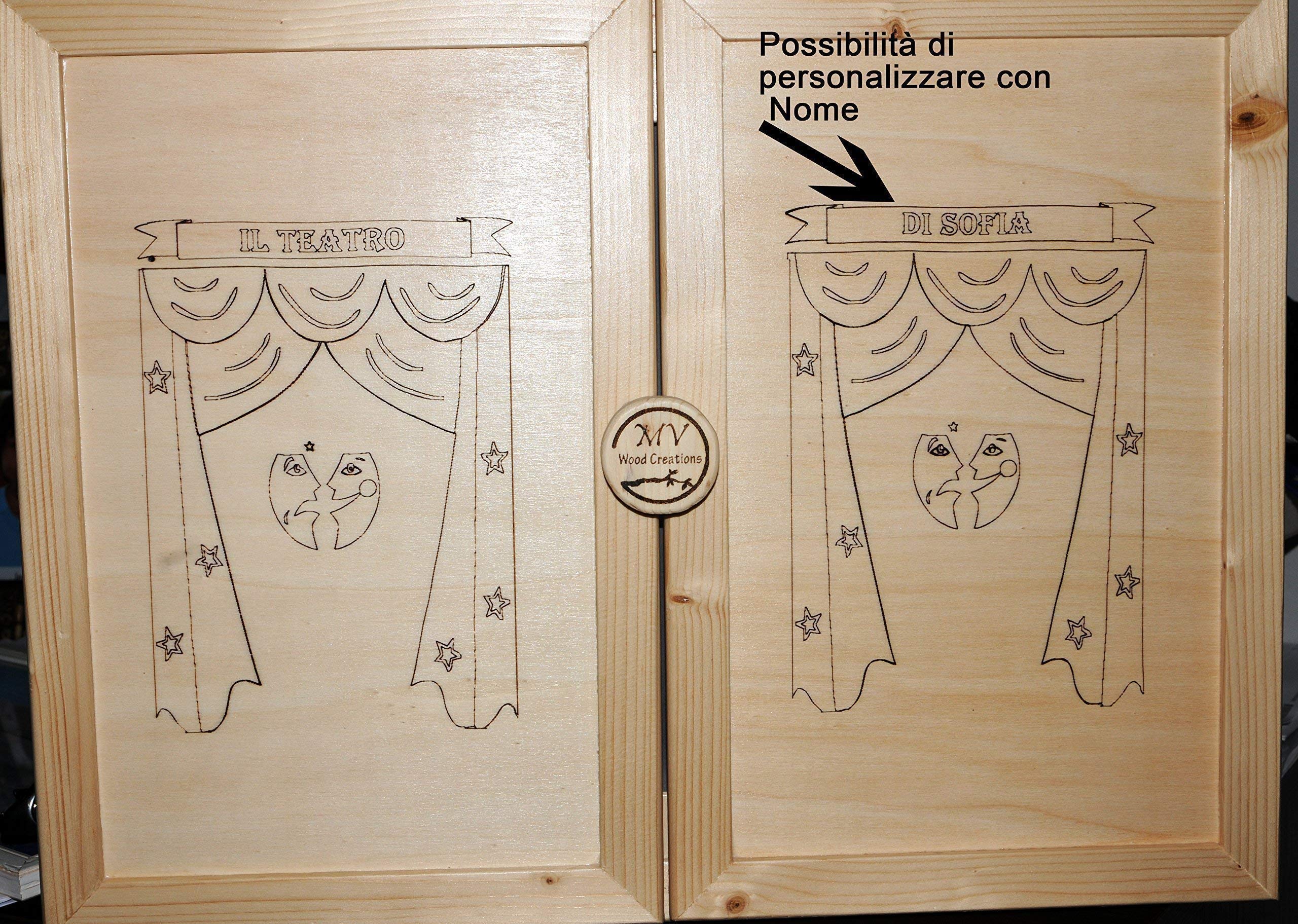 Generico Kamishibai in Legno Artigianale per Bambini – Teatrino Portatile Giapponese, Teatro delle Immagini, Teatro delle Ombre e Marionette, Gioco Educativo Montessori per Raccontare Storie.