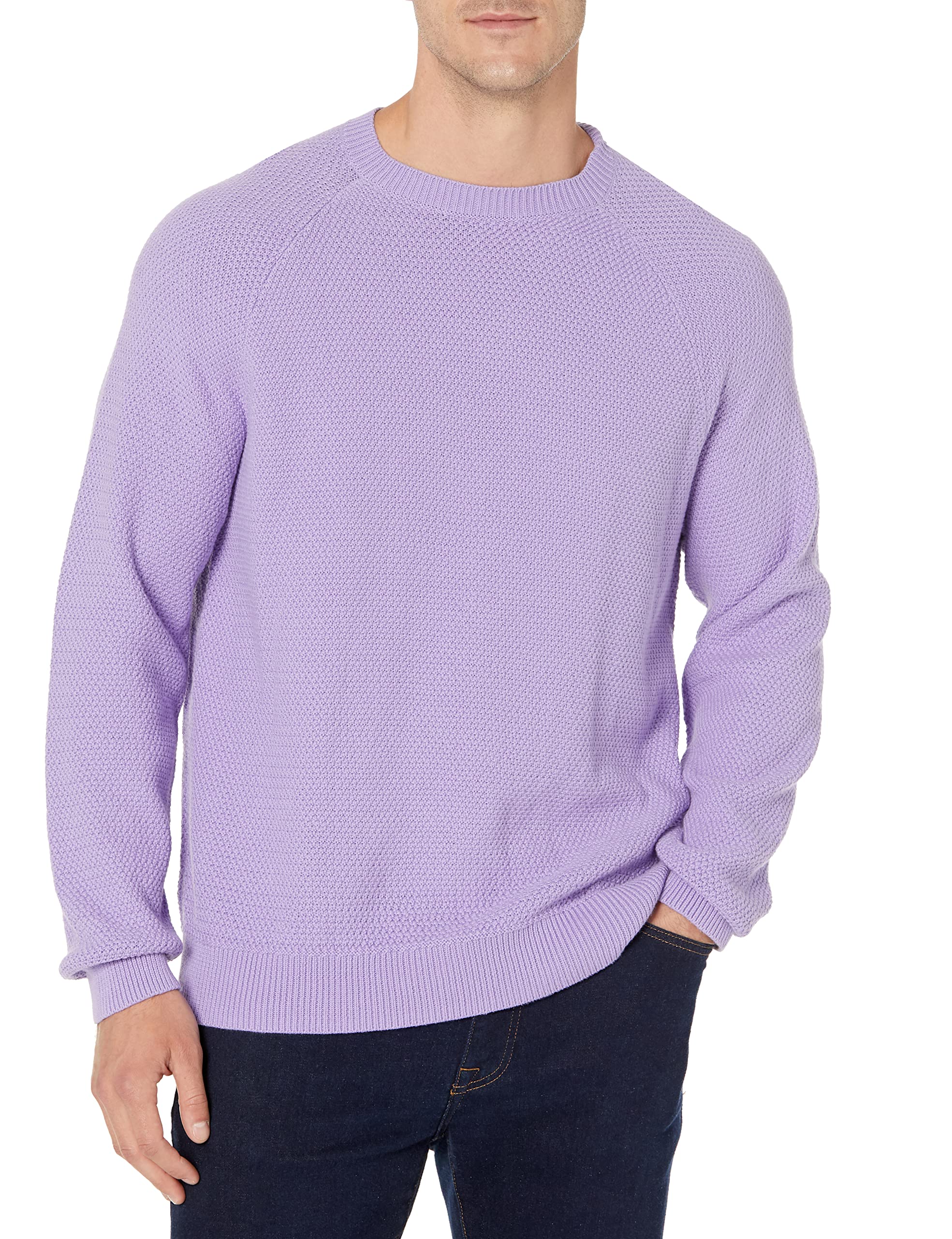 Amazon Essentials Sweat-shirt à Col Rond en Coton Texturé, Coupe Surdimensionnée Homme