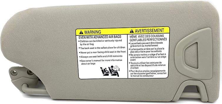 Ezzy Auto Gray Left Driver Side Sun Visor Compatible with Nissan Altima 2013-2016 96401-3TA2A 964013TA2A