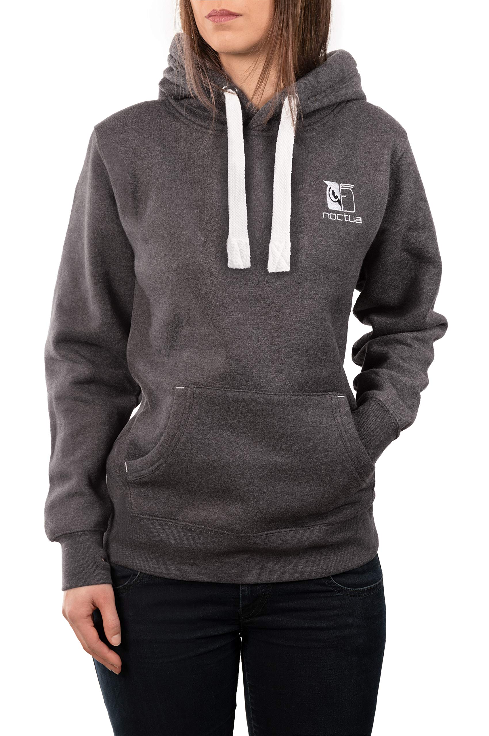 Noctua NP-H1.Grey, Hochwertiger Unisex Kapuzenpullover (Grau)