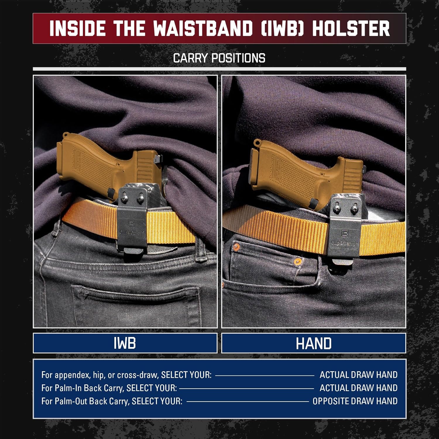 Clip & Carry IWB Kydex Holster for The BYRNA SD/EP Non-Lethal Pepper Launcher - Inside The Waistband Carry - Audible Click Retention - USA Veteran Made