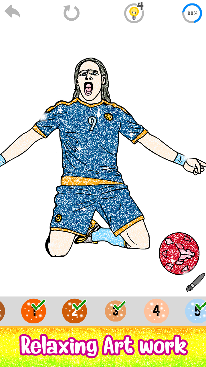 Football Color By Number - Soccer Players Coloring Book - App on Amazon ...