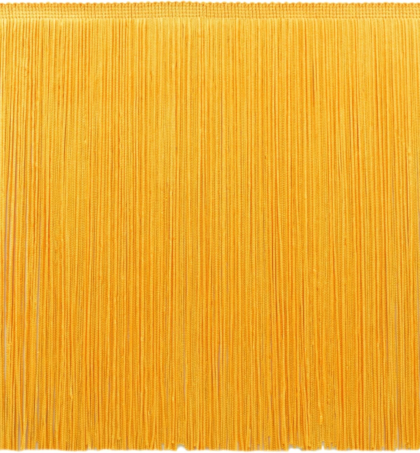 DÉCOPRO 8" (20cm) Long Solid Chainette Fringe Trim (Style# CF08) Flag Gold #FG (Bright Yellow Gold) 5 Yards (15 ft/4.5m)