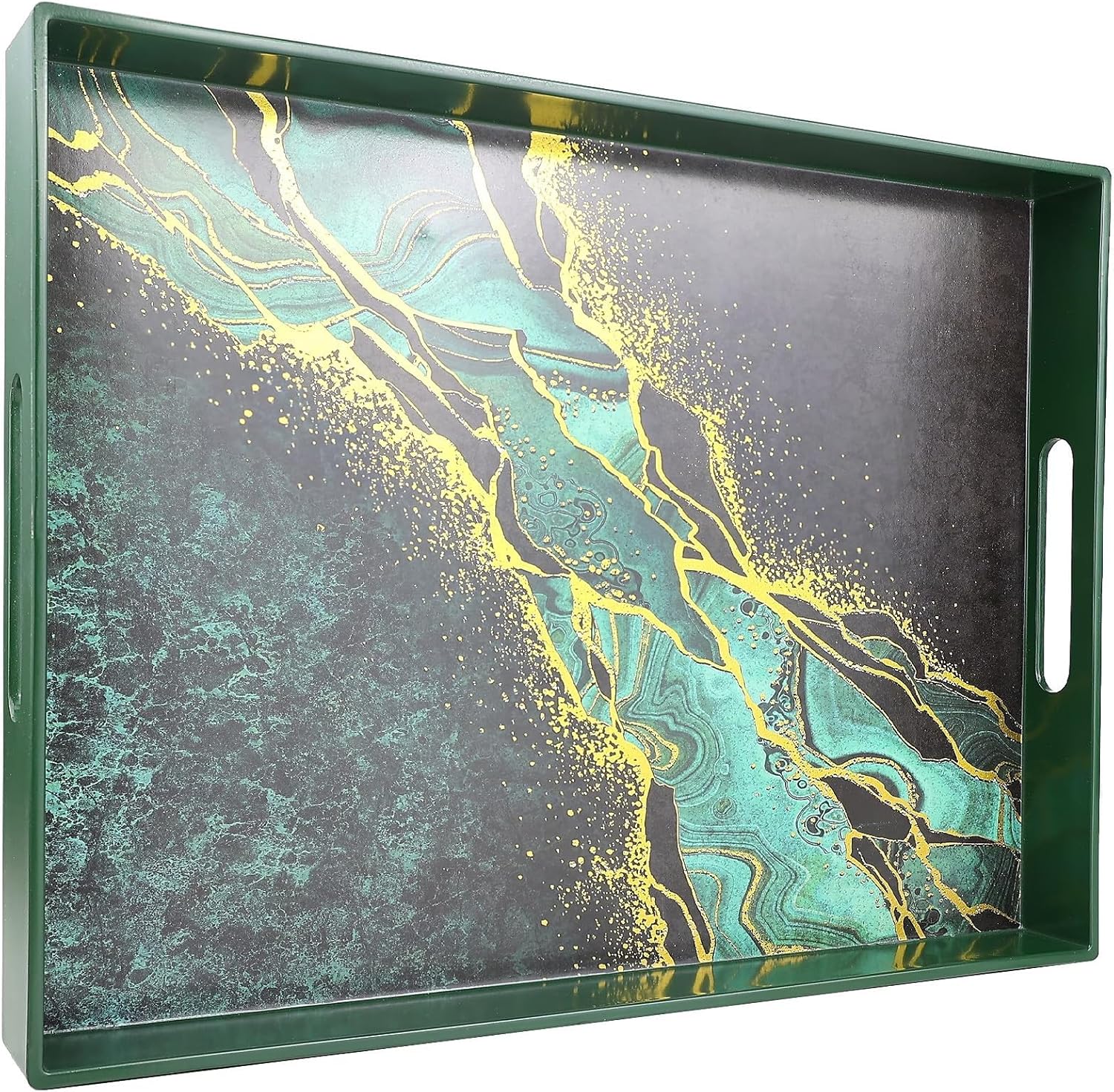 Marble Green Decorative Tray for Coffee Table