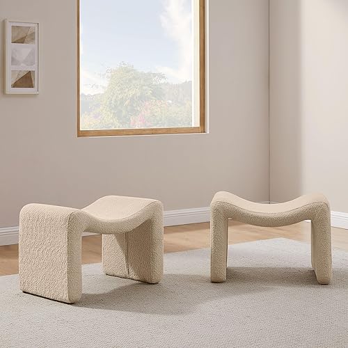 Miniatura 42 de Taburete otomano grande, taburete moderno multifuncional, reposapiés para sofá, asiento adicional para sala de estar, entrada, pasillos y