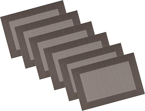 Juego de manteles individuales de bronce de dos tonos6 (18"x12")