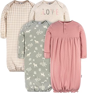 Gerber Baby Girls 4-pack Sleeper Gown