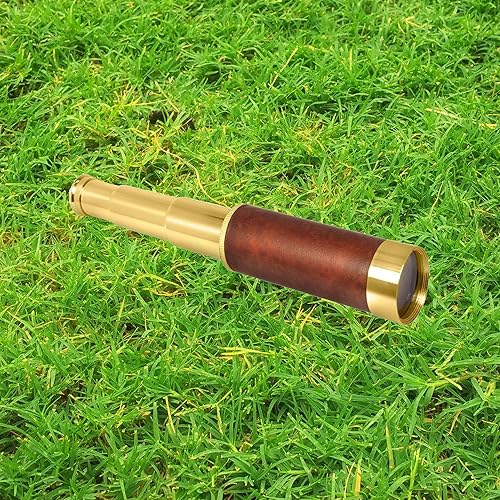 Miniatura 5 de Telescopio Monocular Alcance Pirata 25x30 Un Ojo Latón Spyglass
