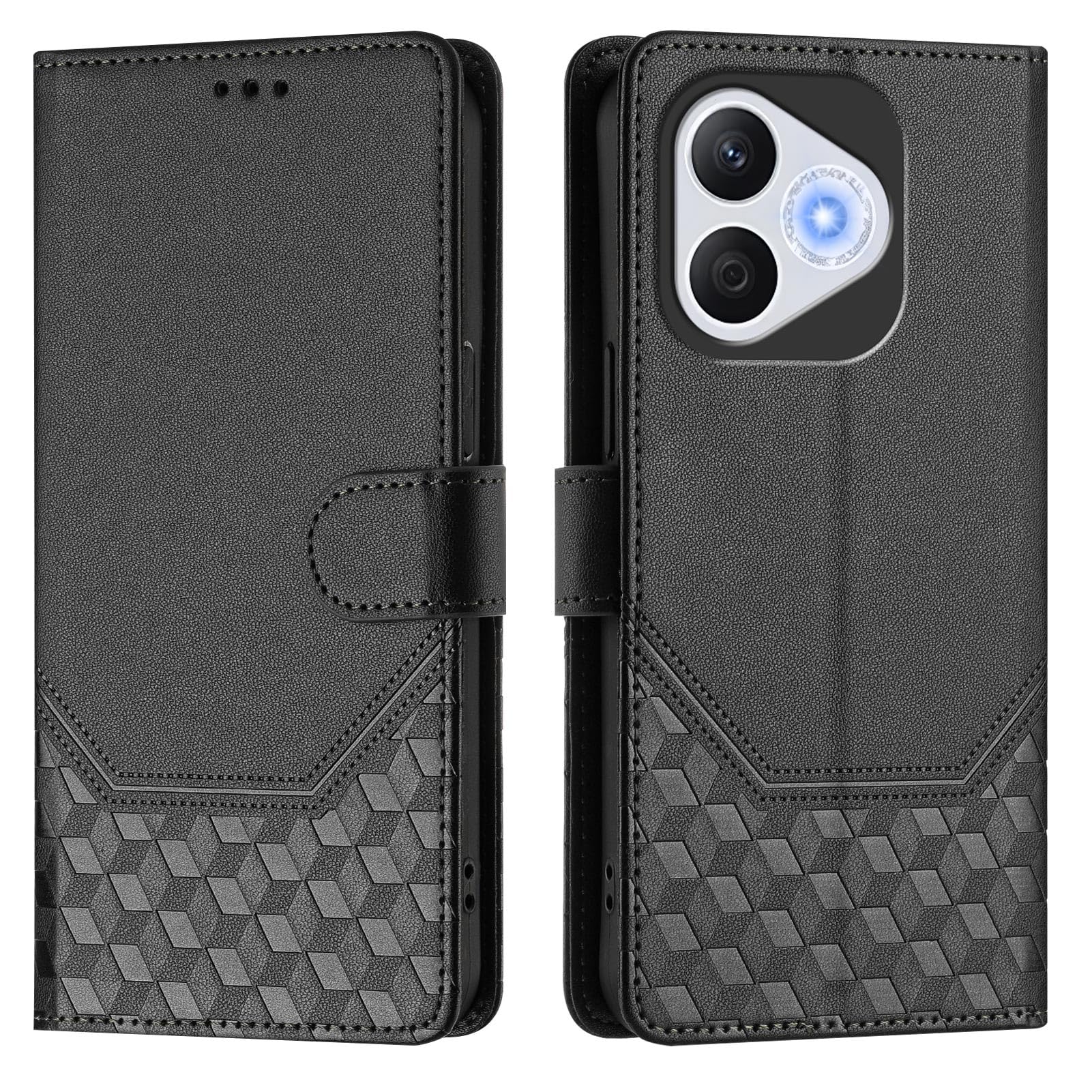 Sunrive Cover compatibile con TCL 20L/TCL 20 Lite, Custodia con supporto di stand e in Pelle artificiale per carte di credito Portafoglio Flip Chiusura Magnetica Protettiva bumper(W8 Lupo