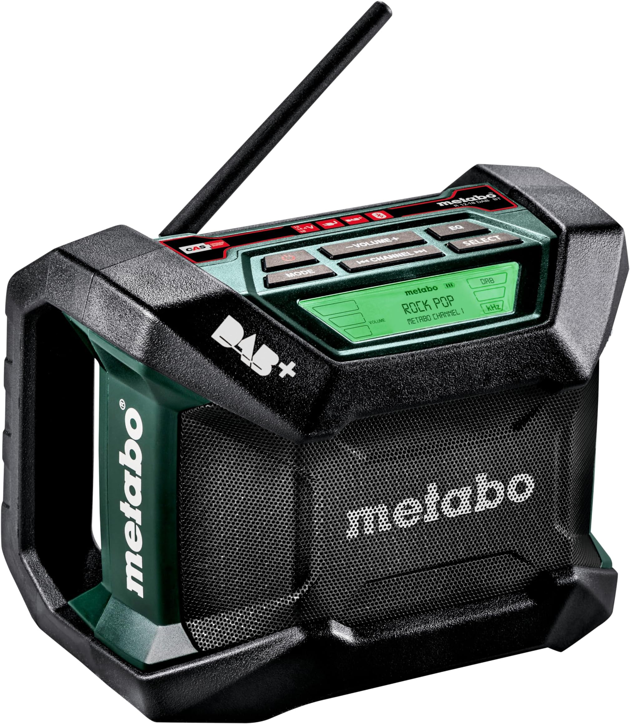 Battery construction site radio R 12-18 (DAB+, Bluetooth, without battery, LCD display, automatic station search, AM/FM) 600778850
