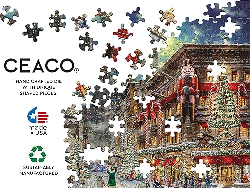 Miniatura 4 de Ceaco - Thomas Kinkade Christmas - Elf - Rompecabezas de 1000 piezas, 8 pulgadas de largo x 8 pulgadas de ancho