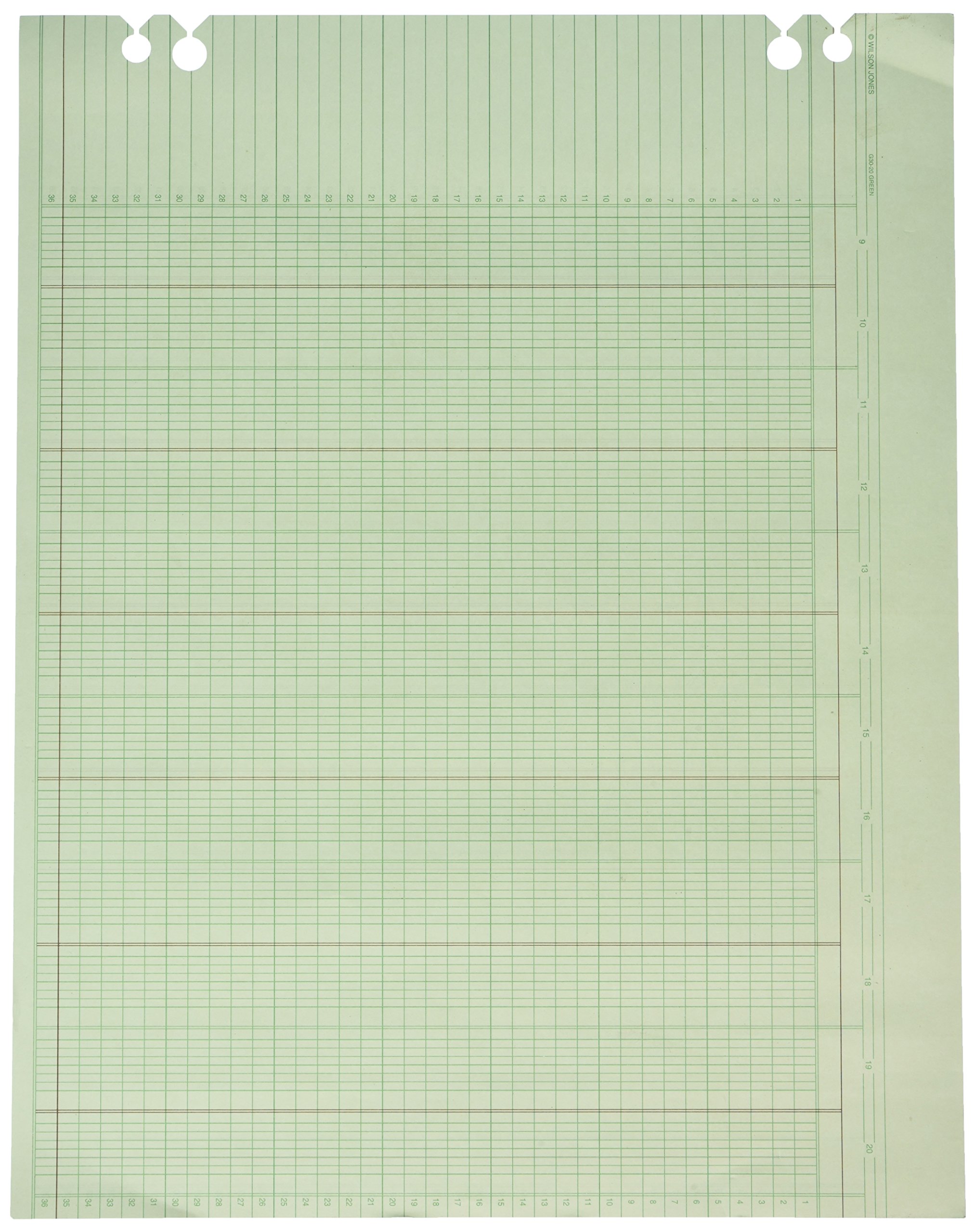 Wilson Method Writing Paper Green Ledger Paper Staples Wilson Jones Green Columnar Ruled Ledger ...