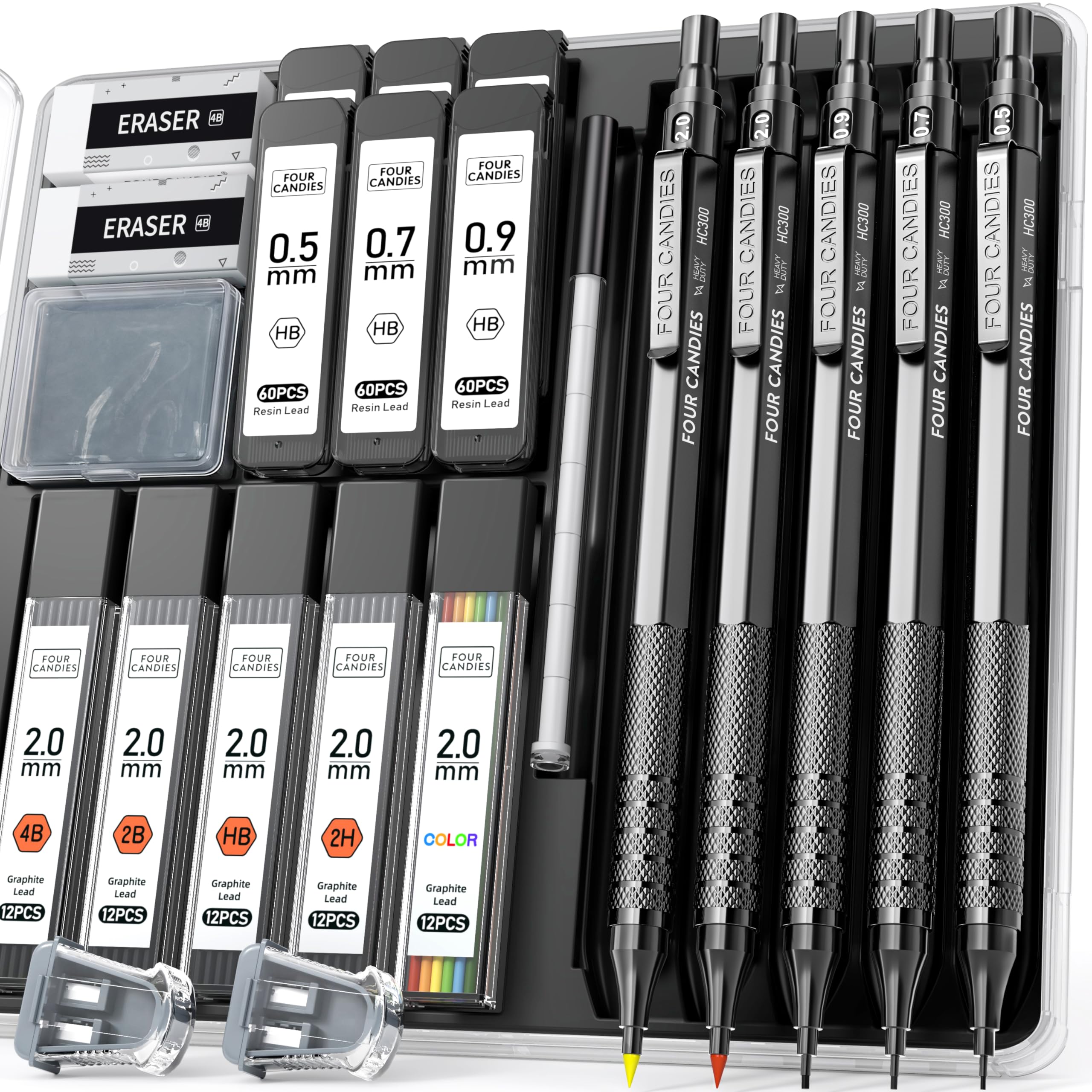 Four Candies Metal Mechanical Pencil Set