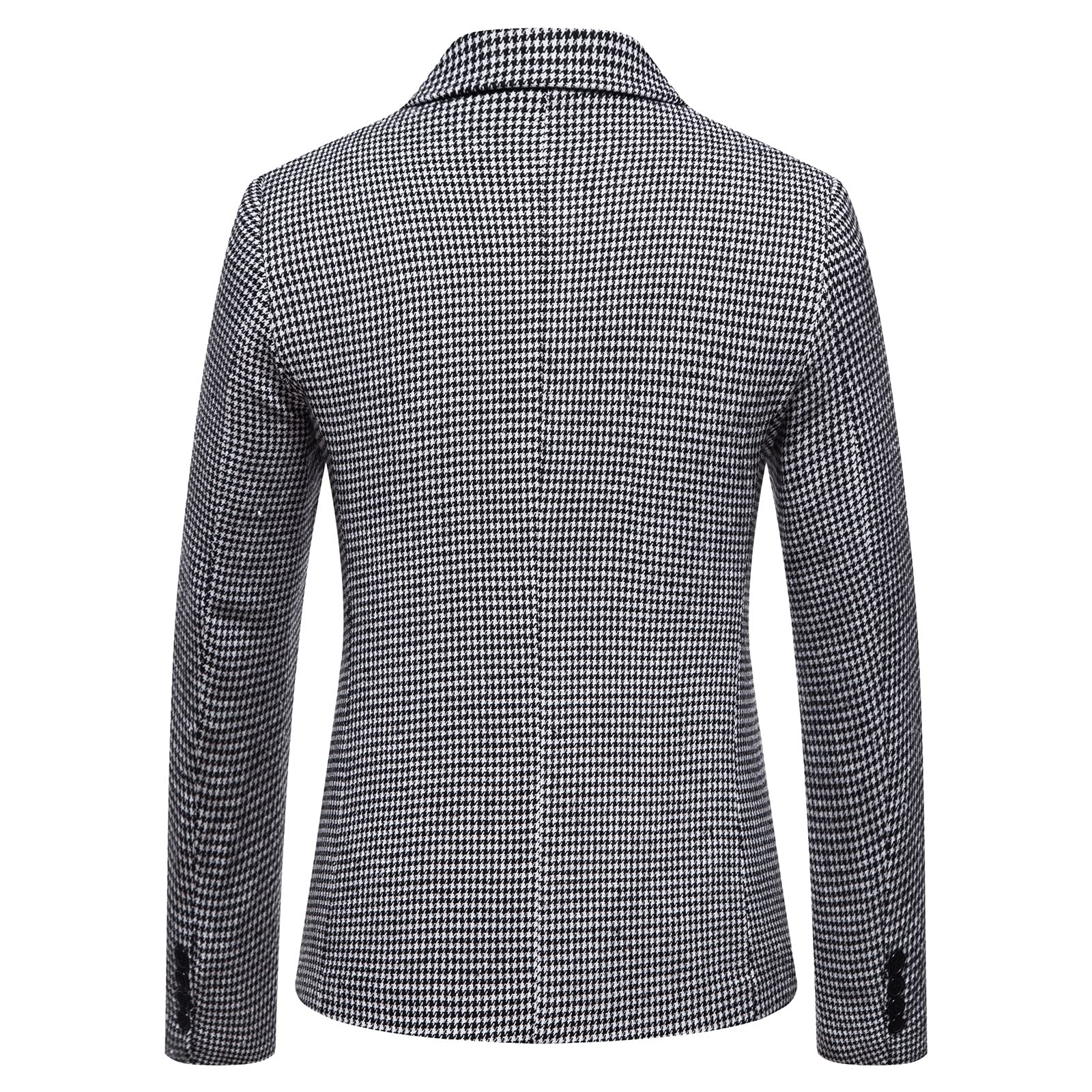 Generisch Męska marynarka w kratkę, slim fit, elegancka, luźna, letnia, lekka, regularna, męska, na wiosnę, kurtka rekreacyjna, biznesowa, na wesele, szary, M