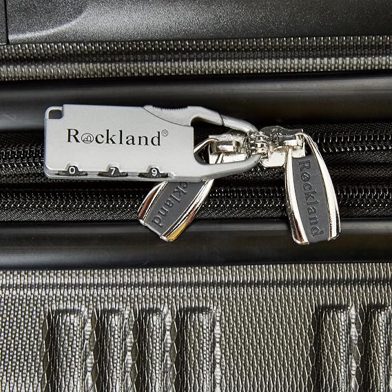Rockland London Hardside Spinner Wheel Luggage, Carry-On 20, Grey