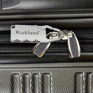 Rockland London Hardside Spinner Wheel Luggage, Carry-On 20, Grey