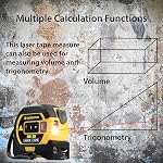 4 in 1 Laser Tape Measure with Laser Level Crosshairs|130ft/40m Laser Distance+16ft/5m AutoLock Tape | Backlit LCD Display (Ft/Inch/M/mm & Fractions) |for DIY, Interior Design (Laser Tape Measure)