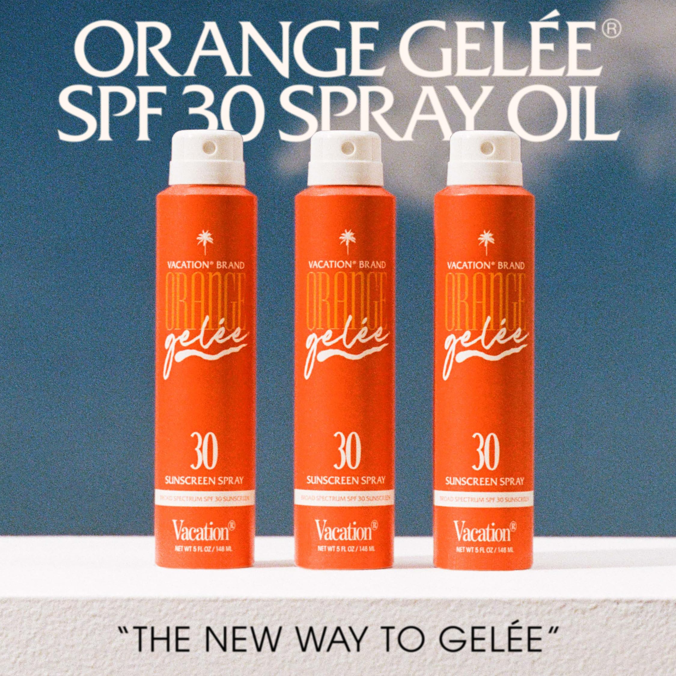 Vacation Orange Gelée SPF 30 Gel & Tube Key Bundle, Hydrating Balm-to-Oil Sunscreen, Mineral-Oil Free, Water-Resistant, Travel Size, 3.12 Oz.