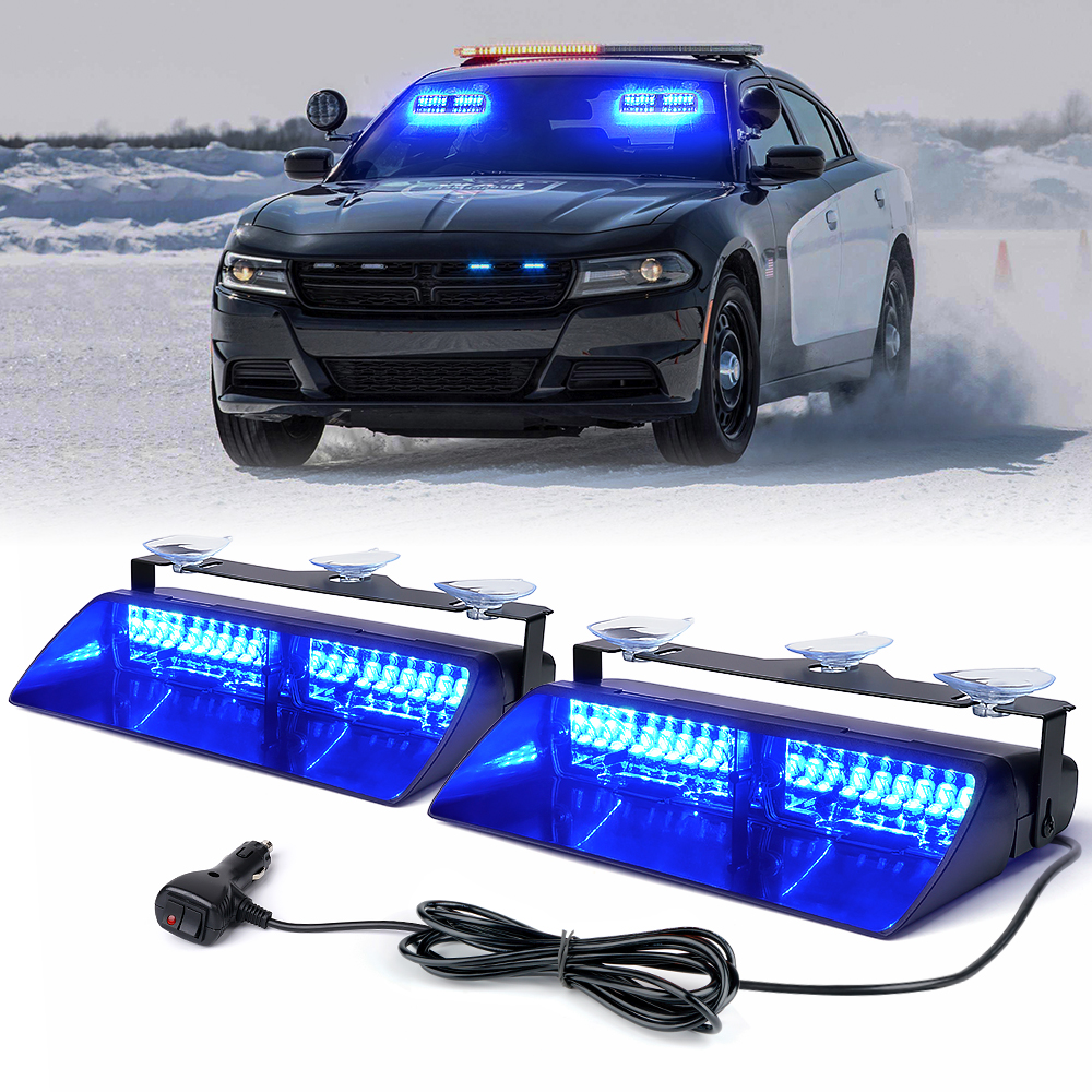 Amazon.com: Xprite 2×11 inch High Intensity Blue 32 LED Emergency