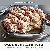 Vista 8 de GreenPan Premiere Ovenware - Molde de cerámica antiadherente para hornear pasteles de 8 pulgadas, cuadrado de aluminio fundido, sin deformación