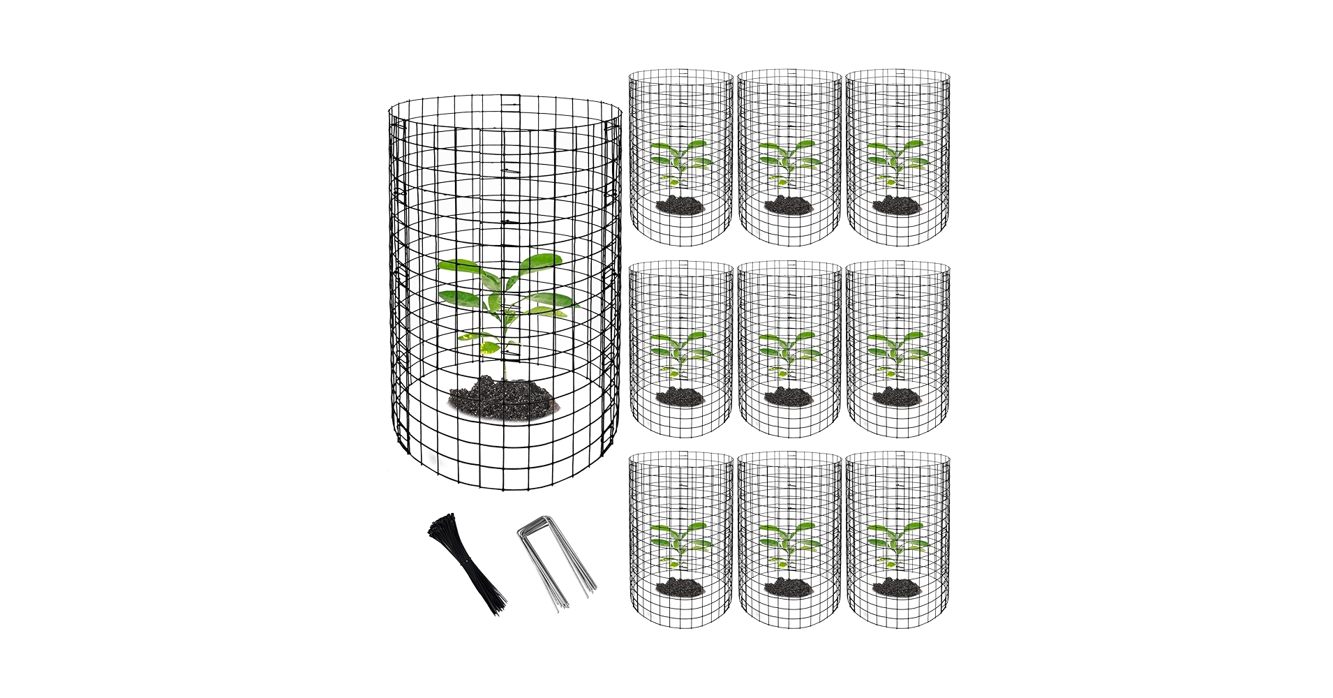 ケージ・アクセサリー ann Amazon.com : Adnee 10 Packs Wire Plant Protector from