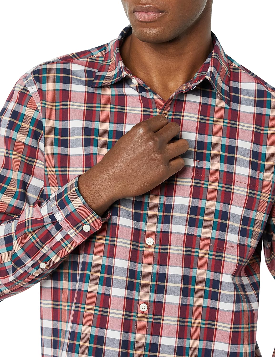 Amazon Essentials Men's Long-Sleeve Regular-fit Stretch Poplin Shirt - Image 5