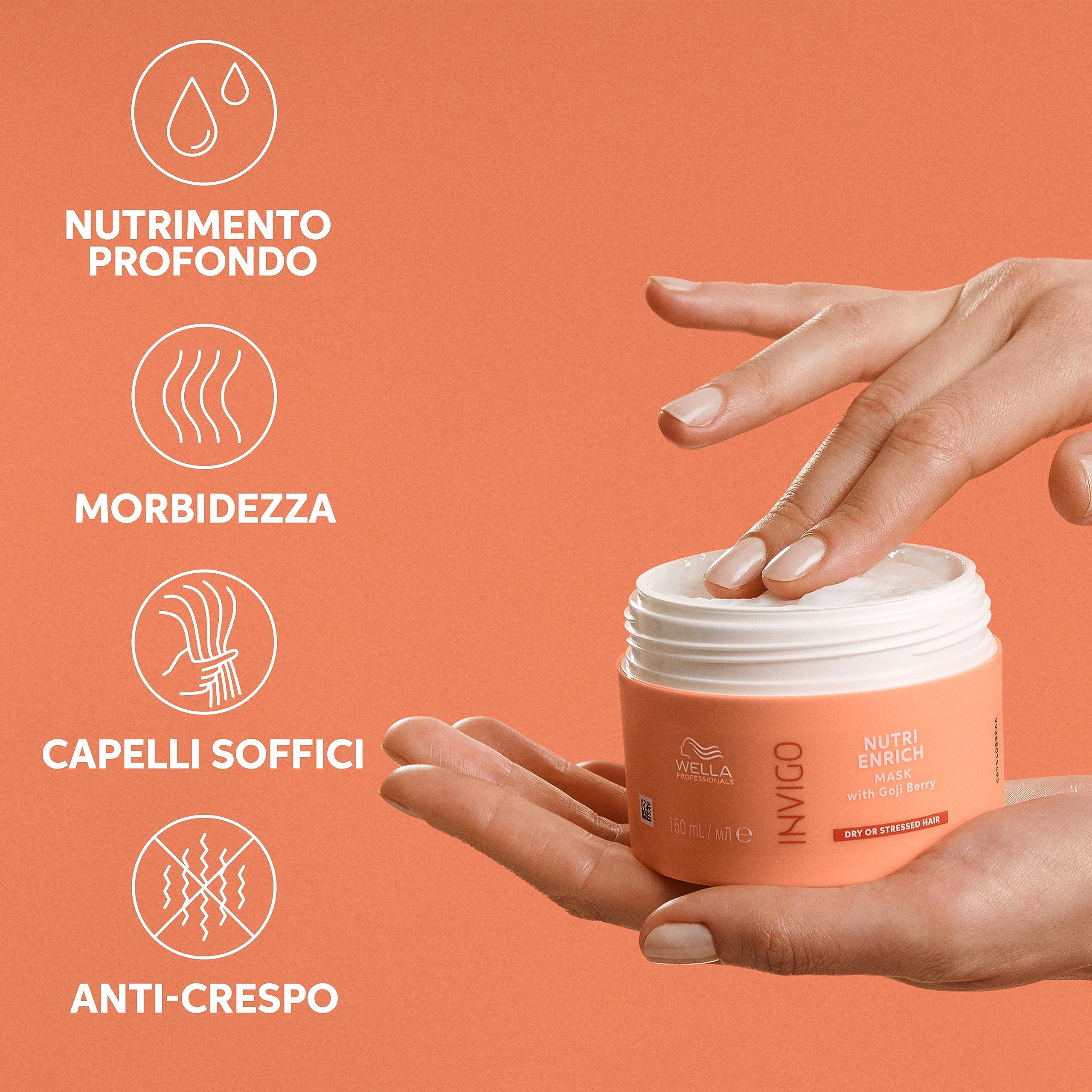 Wella Professionals Invigo Nutri Enrich Maschera capelli - Ottima con shampoo professionale capelli - Maschera capelli con vitamina E 500 ml