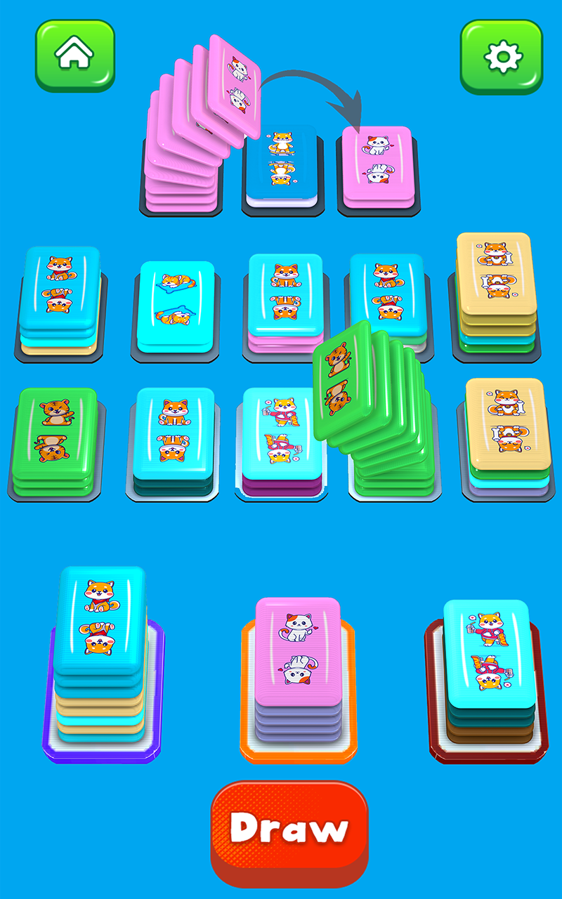 Card Shuffle Sort Games Color Sorting 3D App on the Amazon Appstore