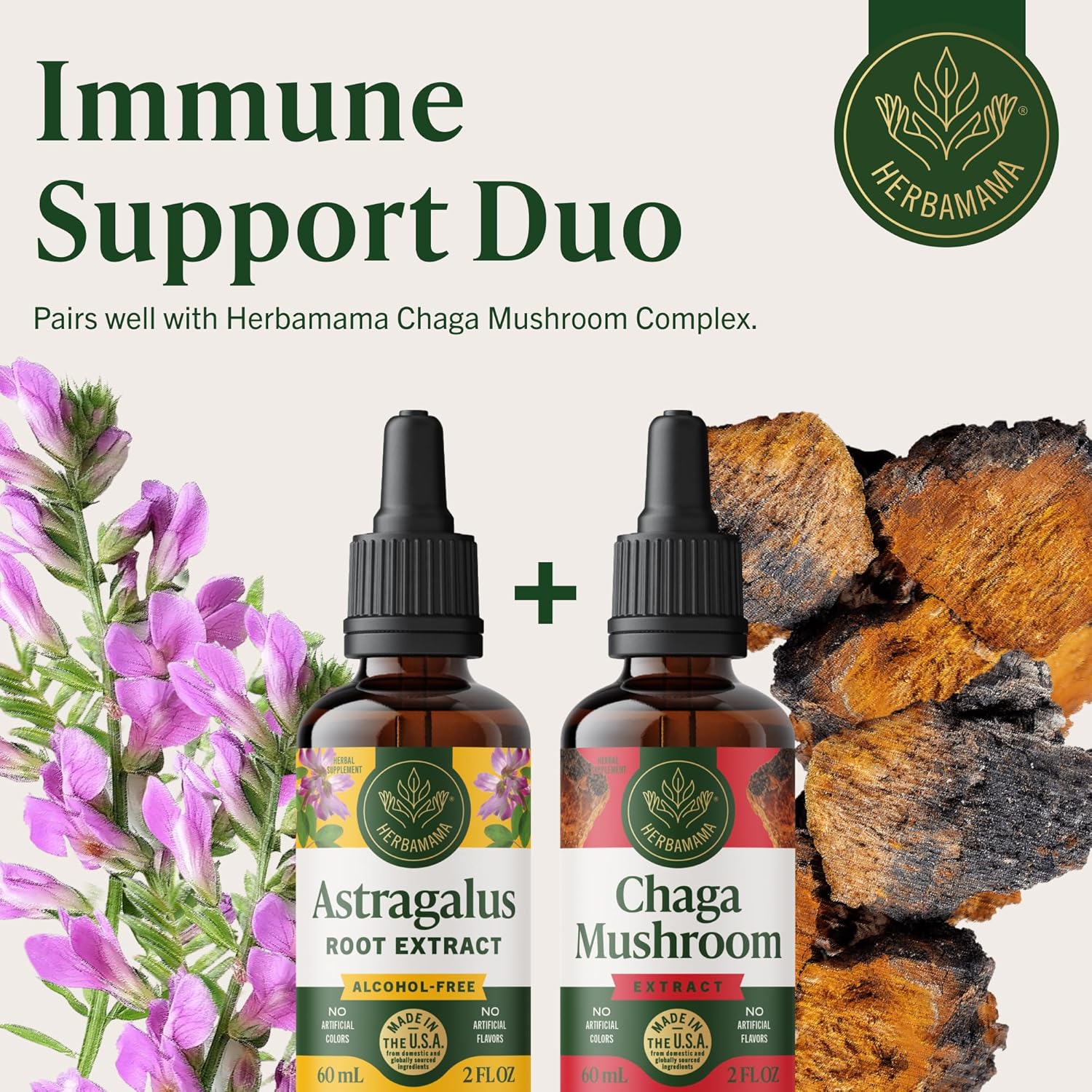 HERBAMAMA Astragalus Drops - Vegan Immune Support with Astragalus Root Extract Tincture - Non-GMO, Alcohol & Sugar-Free Liquid Supplement, 28-Day Supply - Image 7