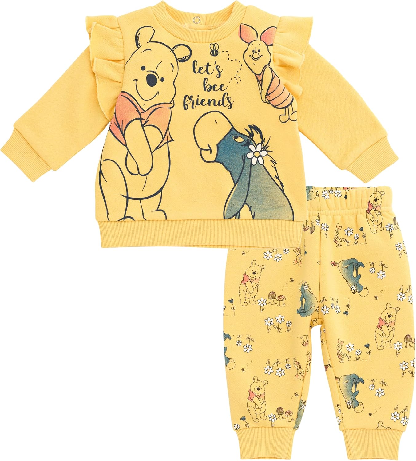 Disney Girls' Fleece Sweatshirt and Pants 2-Piece Set for Baby & Kids